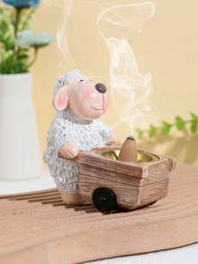 1pc Cute Sheep Shaped Incense Burner, Home Decor - Multicolor - View 3