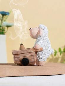 1pc Cute Sheep Shaped Incense Burner, Home Decor - Multicolor - View 4