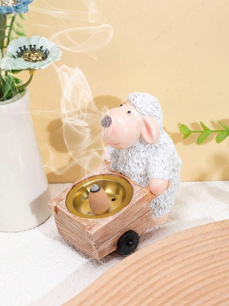 1pc Cute Sheep Shaped Incense Burner, Home Decor