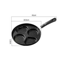 4 Heyi sartén Antiadherente, sartén para Parrilla, sartén para Tortillas, sartén para Tortillas, sartén Antiadherente, sartén Dividida para Estufa de Gas, usada para cocinar jamón, tortillas, Huevos, Tocino - Negro - Ver 6