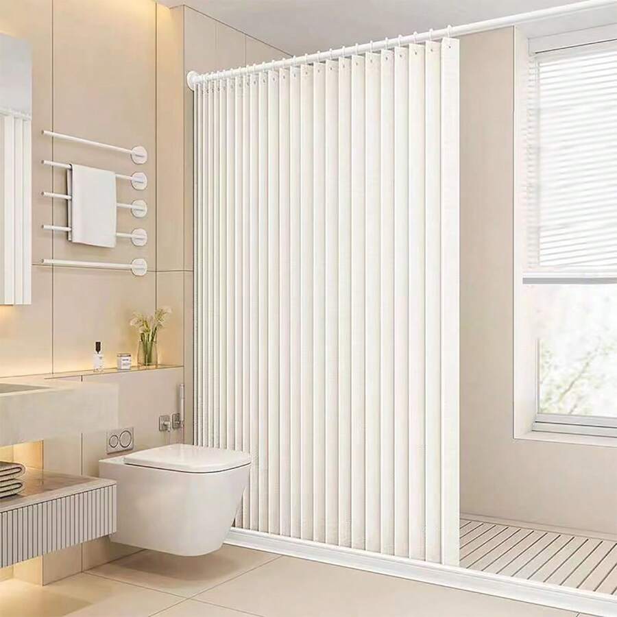 1pc folding shower curtain gray door curtain waterproof partition