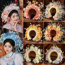One Bride Hair Accessory 3D Flower Crown Headband - White - View 1