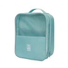 3-Pair Shoe Travel Bag, Travel Essentials Carry-On Luggage Accessories, Hanging Shoe Storage Bag, Large Capacity, Multi-Functional, Machine Washable, Space-Saving Suitcase Organizer, Durable Polyester, Multi-Compartment, Suitable For Shoes And Accessories, All Seasons