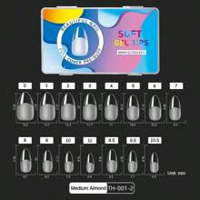 Half Matte Clear False Gel Nail Tips 15 Sizes, 300Pcs, Ultra Fit & Natural Full Cover Nail Tip For Nail Salons And DIY Nail Art Press On Nails Nail Supplies - Clear - View 11
