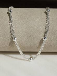 1pc Fashionable Versatile Titanium Steel Ball Chain Necklace, Exquisite Choker Necklace Suitable For Women, Dates And Daily Wear - Chain Necklace - View 7