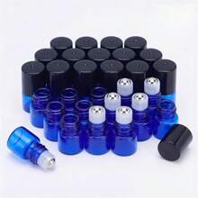 10/20/30pcs 1ml Blue Glass Roll-On Bottles, Essential Oil Containers, Roller Bottles, Sample Vials, Perfume Vials - Multicolor - View 3