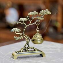 1 Miếng Nhỏ bé Cây Hương đốt , Chế tạo Của Hợp kim kẽm , 14.2cm Chiều cao , 12.5cm Chiều rộng , Truyền thống Trung Hoa Phong cách , Tinh tế , Thích hợp Đối với Sticks & , Thích hợp Đối với Yoga Phòng thu , Cắm trại , Sân vườn , Sân , Cổ điển Ánh nến Bữa tối Prop , Qủa tặng - Đồng - Xem 9