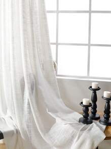 1PC Solid White Semi-Blackout Window Sheer For Versatile Decoration