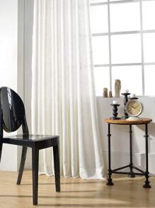 1PC Solid White Semi-Blackout Window Sheer For Versatile Decoration