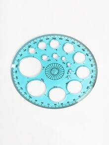 1 pieza Transportador de círculo completo, Transportador de 360 grados, Transportador multifuncional para medir ángulos al dibujar círculos en escuelas primarias y secundarias, Regla de ángulo de plantilla semicircular estudiantil, Herramienta de medición de plantilla de círculo, Herramienta de medición de grado de arco circular - Azul - Ver 6