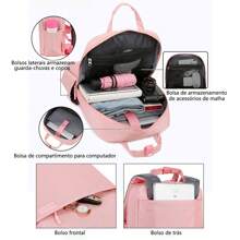 Women Functional Backpacks - 粉色 - 查看 4