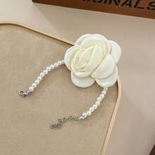 1 Bộ vòng cổ, vòng tay hoa hồng và ngọc trai giả thời trang 2024 mới, dây chuyền xương quai xanh cho phụ nữ ngày lễ tình nhân, mẹ, mẹ, ngày của mẹ, quà tặng - Nhiều màu - Xem 17