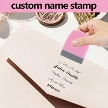 1 pieza Sello con nombre personalizado, resistente al agua, adecuado para ropa de niños. Este sello de nombre personalizado se puede usar para ropa, firmas manuscritas y como sello de tinta de dibujos animados para manualidades - Multicolor - Ver 6