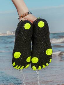 Giày thủy sinh cho nam và nữ, thích hợp cho hồ bơi, bãi biển, lướt sóng, yoga, v.v., tất đi chân trần thích hợp để bơi lội, đi biển, hồ bơi, lướt sóng, yoga, v.v. - huỳnh quang màu xanh lá cây - Xem 8