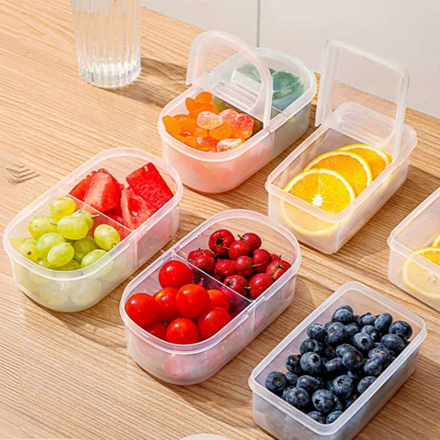 New Flip-Top Spice Container Fruit Preservation Box Kitchen Seasoning Storage Box Drawer-Style Condiment Container Home Kitchen Spice Dispenser Box - Clear - View 1