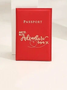 1 件纯色 PU 皮革简约时尚护照夹带卡槽轻便防水护照套适用于旅行和飞行男女护照套旅行配件 - 彩色 - 查看 5