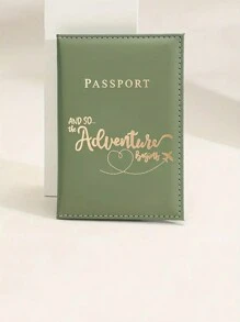 1 件纯色 PU 皮革简约时尚护照夹带卡槽轻便防水护照套适用于旅行和飞行男女护照套旅行配件 - 彩色 - 查看 2