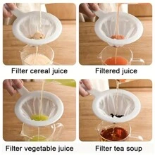 1/2 Pacotes de Coadores de Malha Fina para Cozinha, Filtro de Tela para Leite de Soja Doméstico: Versátil e Durável para Chá, Suco, Farinha - Essencial de Cozinha para Festas de Natal e Ano Novo, Ferramenta de Cozimento e Cozimento