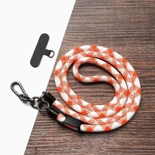 可調式斜跨式手機掛繩，黑白通用多功能掛繩，附有經典黑色固定卡/連接卡。 - 複色手機掛繩 - 查看 20