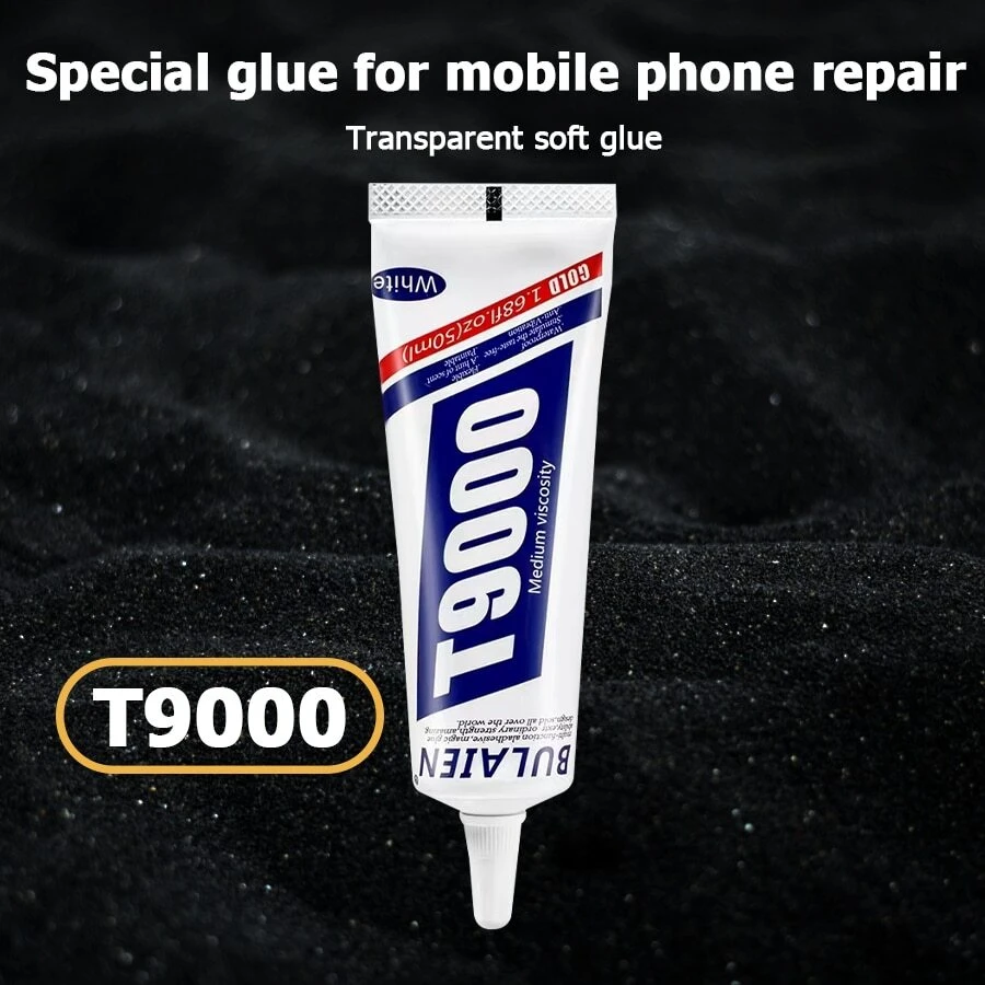 T9000 透明粘合剂多用途强力胶，环氧胶，适用于 DIY 工艺品玻璃手机壳金属织物、针式手机屏幕修复工具、珠宝工艺水钻手机框架修复 - 白色 - 查看 1