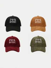 1入組女性刺繡“DOG MOM”貝雷帽，可調節防曬戶外休閒帽，適用於春秋旅遊，沙灘度假，男士太陽帽，Y2K風格青年帽 - 刺繡 - 查看 8