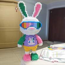 1 套糖果兔子 + 社交兔子组合积木玩具，ABS 材质，送给朋友的绝佳礼物 - 彩色 - 查看 8