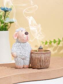 1pc Cute Sheep Shaped Incense Burner, Home Decor - Multicolor - View 3