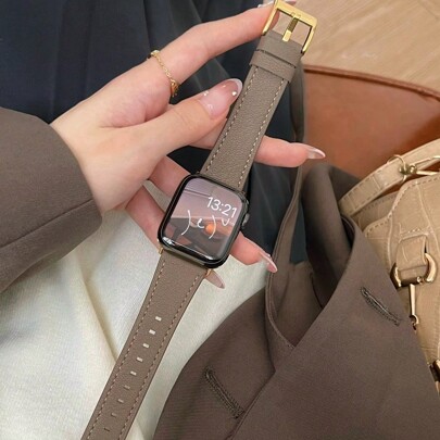 1 Stück weiches Lederarmband kompatibel mit Band für Frauen Sport, 38mm 40mm 41mm 42mm 44mm 45mm 46mm 49mm, Armband kompatibel mit Series 10/9/8/7/6/5/4/3/2/1 SE Ultra