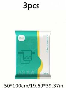 3 Packs Portable Disposable Bath Towels, Bigger And Thicker, Individually Packaged, Soft, Skin-Friendly, Comfortable, Strong Water Absorption, Suitable For Business Travel, Home, Gym, Office, Vacation And Camping, Towels, Bath Towels, Body Cleaning Towels Accessories