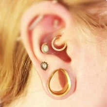 1pc 316L Stainless Steel Labret Lip Rings Nose Studs Cartilage Zirconia Crystal Piercing Women Body Jewelry