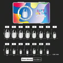 Half Matte Clear False Gel Nail Tips 15 Sizes, 300Pcs, Ultra Fit & Natural Full Cover Nail Tip For Nail Salons And DIY Nail Art Press On Nails Nail Supplies - Clear - View 7