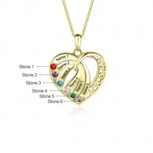 Gepersonaliseerde Infinity Geboortesteen Ketting met Meerdere Namen, Ideaal Voor Moederdag, Valentijnsdag, Verjaardagen, Jubilea, Maar ook Als Kerstcadeau Voor Vrienden, Klasgenoten, Afgestudeerden En Familieleden.