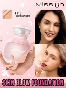Misslyn Base Iluminadora da Pele, Base Mate de Longa Duração e Respirável - Base Mate Fair à Prova de Suor, Controle de Óleo, Cobertura Completa, Poros Disfarçados, Corretivo À Prova d'Água, Líquida Impecável, Sem Desbotamento, Leve, Maquiagem Y2K, Festa, Praia, Viagem, Acampamento, Presente Ao Ar Livre, Moda Rosa, Ano Novo, Cosméticos, Cosplay, Melhor Viagem, Festivais, Cor, Campus Escolar, Charme, Vibe, Ano Novo Chinês, Vegano, Livre de Crueldade