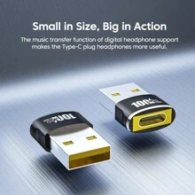 NNBILI 2-5PCS USB轉Type C OTG轉接頭 USB C母轉USB A公轉換器 針對PC Samsung Xiaomi Redmi POCO Hwawei OPPO OnePlus Realme PD100W快速充電轉換器OTG - 2PCS Green - 查看 5