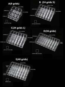 1 pieza Porta-lápiz labial transparente Organizador de maquillaje Caja de cosméticos para la mesa de plástico - transparente - Ver 3