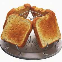 1pc,Versatile Stainless Steel Portable Toaster Grill - Perfect For Camping & BBQ Enthusiasts, , Easy To Carry - Silver - View 3