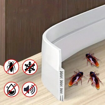3-hole 50mm Door Bottom Sealing Strip Windproof, Warm Keep, Insect-proof, Soundproof Sealing Strip For Bedroom Door Gap