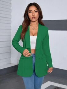 Women Blazers - Green - View 6
