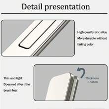 An Ultra-Thin Invisible Back Stand Attached To The Desktop Slouchy Mini Metal Folding Mobile Phone Stand Magnetic Mobile Phone Stand - Silver - View 3