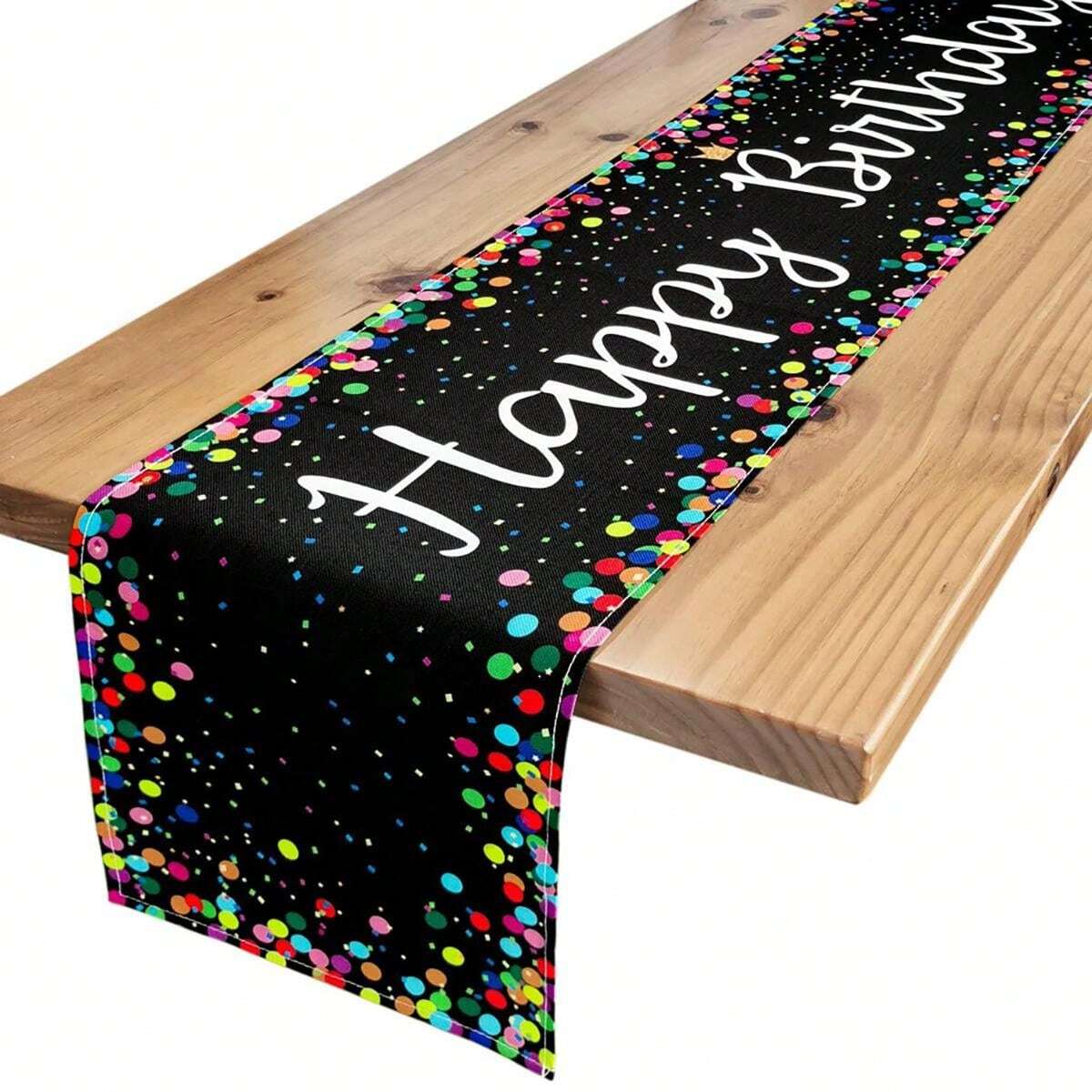 Unique Party Tovaglia In Plastica Per Compleanno - Glitz Nero E Argento - 2,13 X 1,37 M - Con Scritta Happy Birthday