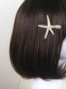 2pcs Starfish Decor Alligator Hair Clip Claw Clips Hair Claws Hair Barrettes