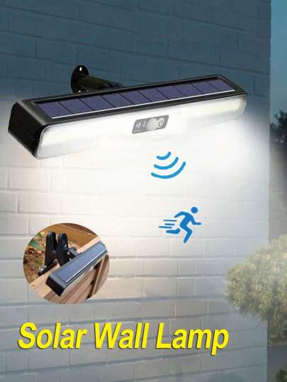 Solar Wall Lamp Sensor Light Landscape Light With Adjustable Angle Solar Garden LED Lamp Waterproof Decorative Stair  Light Human Induction Wall Hanging Light Outdoor Garden Lighting Equipment