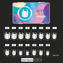 Half Matte Clear False Gel Nail Tips 15 Sizes, 300Pcs, Ultra Fit & Natural Full Cover Nail Tip For Nail Salons And DIY Nail Art Press On Nails Nail Supplies - Clear - View 15