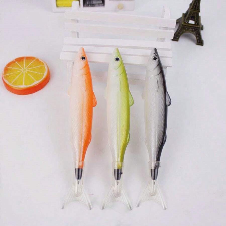 1pc Fun Decompression Pen, Korean Personalized Creative Gift Fish Pen, Simulation Ocean Fish Shape, Handmade Cute Fish Craft Gift Pen Color Randomly Sent - Multicolor - View 1