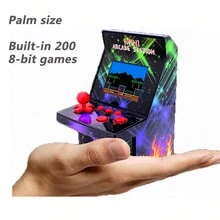 Retro Mini Arcade Cabinet - Handheld Game Console With 2.5 Inch Color Display Mini Tabletop Video Game Machine Multi Game Classic Retro Arcade Cabinet Fighting Bartop Machine,200 Retro Style Games Built In ,Electronic Mini Game Toy - Multicolor - View 5