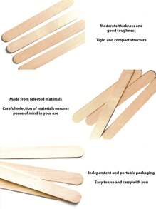 50支树脂工具环氧树脂搅拌棒冰棒手工DIY树脂模具木制冰棒制作工具 - 卡其色 - 查看 9