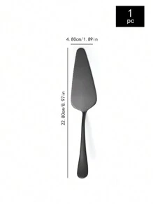 2pcs Stainless Steel Cake Spatula, Cake Knife, Dessert Knife, Bread Knife, Wedding Birthday Cake Server Bread Knife Pizza Shovel - Black - View 12
