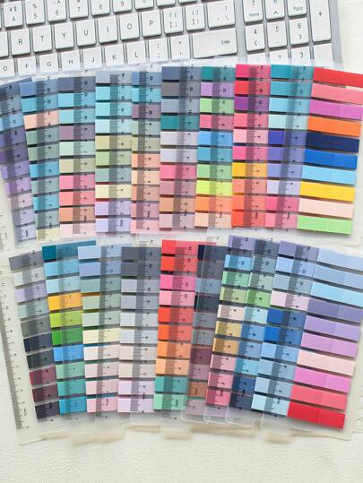 Set Of 20 PET Sticky Notes With Vintage European-Style Design And Color Index: Morendi Color Coded Tabs, Suitable For Office Stationery And Japanese/Korean/Chinese Students, 4000 Sheets In Total Back To School