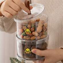 多層分層糖果盒點心收納容器密封罐方糖罐 - 白色 - 查看 5