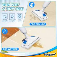 Steam Mop Pads 5 Pack For Powerfresh 1940 1544 1440 1806 Series Floor Steamer Hard Floor Cleaner Microfiber Rags Replacement Parts For Model 1544A 2075A 5938 1940W 19404 1940A - White - View 6
